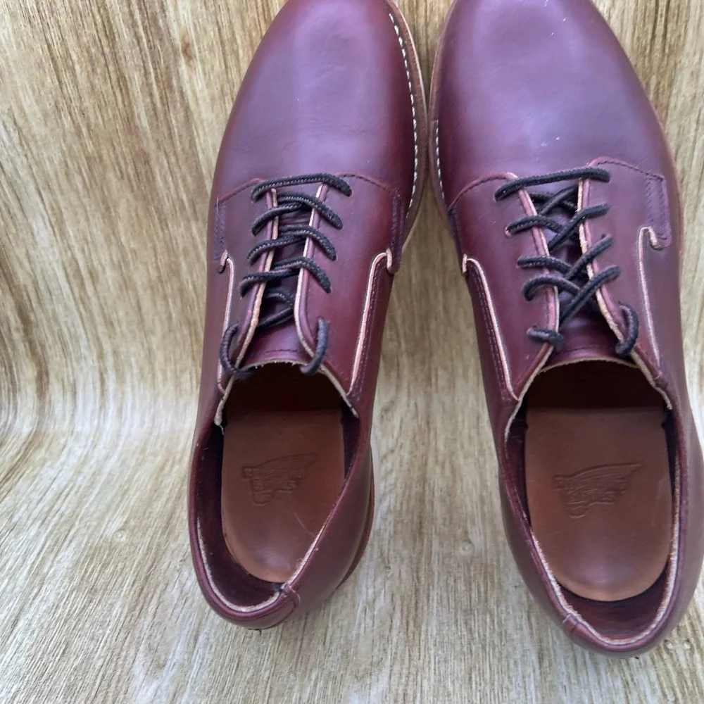 Red Wing Postman Oxford Men's Size 7 Oxblood Burgundy Leather‎ Derby Shoes 3117
